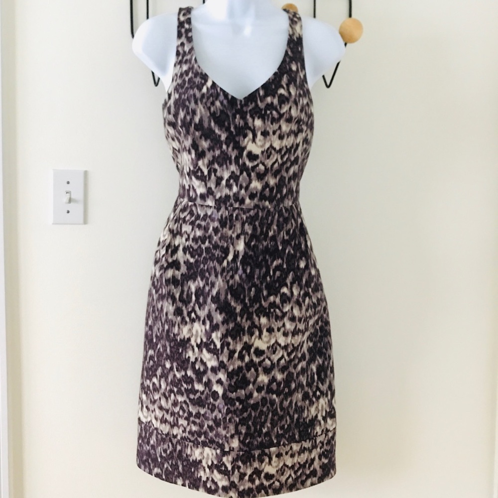 J. Crew wool and silk v-neck cocktail dress